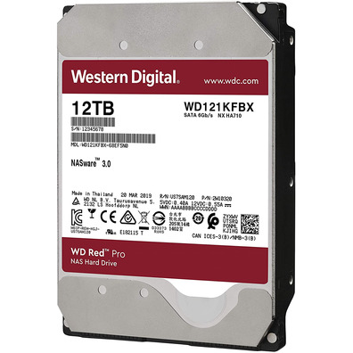 Disco Duro Western Digital WD Red Pro NAS 12TB 3.5" SATA III 256MB