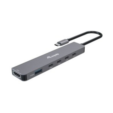 DOCKING USB-C 6-EN-1 EQUIP 133500 - HDMI 4K 4xUSB-C 1xUSB-A 1xUSB-C PD 100W