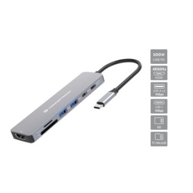 DOCKING USB-C 7-IN-1 CONCEPTRONIC DONN28G HDMI 4K USB-A 3.0 USB-C PD 100W SD MicroSD