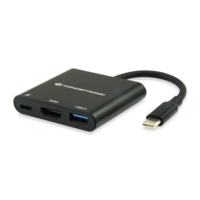DOCKING USB-C CONCEPTRONIC DONN01B - HDMI 1xHembra USB-C PD 60W USB-A CABLE 0,15CM