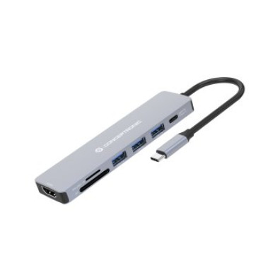 DOCKING USB-C CONCEPTRONIC DONN19G 1xHDMI 3xUSB-A 3.0 1xUSB-C PD 100W 1xLECTOR SD/MICROSD