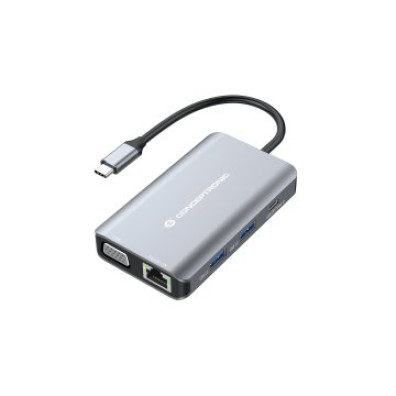 DOCKING CONCEPTRONIC USB-C DONN21G HDMI VGA USB 3.0 LAN GIGABIT USB-C CARGA 100W