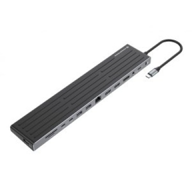 DOCKING USB-C CONCEPTRONIC DONN32B 2xHDMI 1xDP 2xUSB-C PD 100W 3xUSB-A 5GB 1xSD 1xMicroSD 1xRJ45