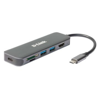 DOCKING USB-C D-LINK DUB-2327 HDMI 4K USB3.0 USB-C PD 60W LECTOR TARJETAS