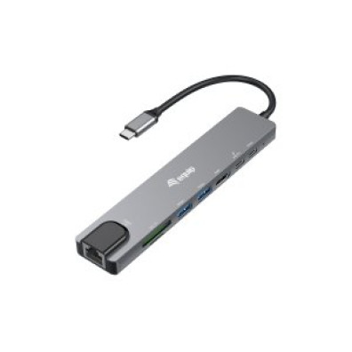 DOCKING USB-C EQUIP 133497 con HDMI 4K, 2xUSB-A 3.2 5Gbps, TF, MicroSD, USB-C PD 100W, RJ45