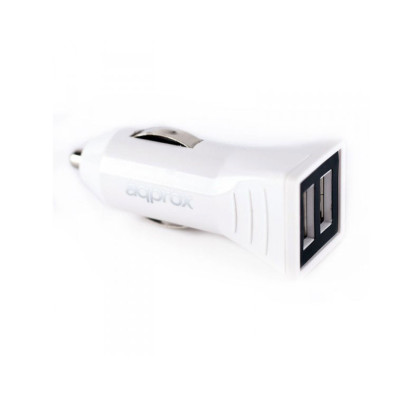 Cargador USB para Coche Blanco Dual 3.1A