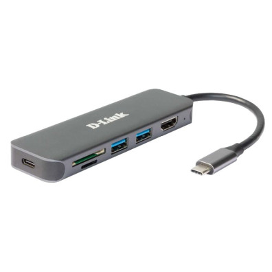 D-LINK DOCKING STATION USB-C 6 EN 1 HDMI LECTOR TARJETAS SUMINISTRO ELÉCTRICO