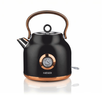 HERVIDOR ELECTRICO ART DECO HAEGER 1.7L 2200W NEGRO INOX