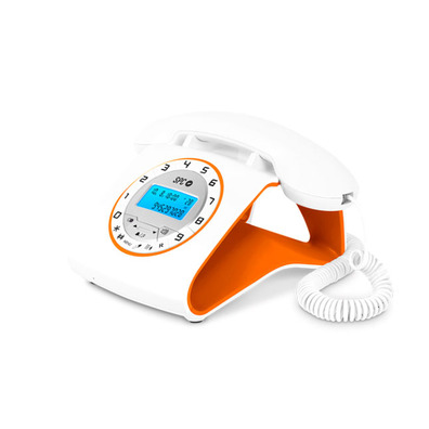 Teléfono Retro Elegance SPC 3606O Blanco/Naranja
