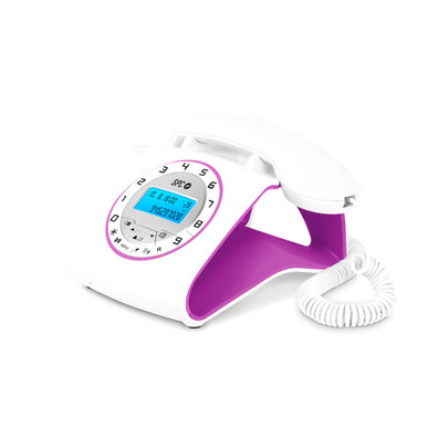 Teléfono Retro Elegance SPC 3606T Blanco/Violeta