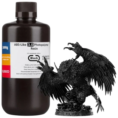 ELEGOO Resina ABS V3.0 Negra Para Impresoras 3D LCD - 1KG