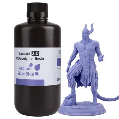 ELEGOO Resina Estándar v2.0 Azul Pizarra 1KG - Para Impresoras 3D de Resina LCD