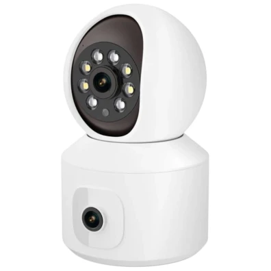 Camara de seguridad IP Escam QF010 Blanco - Visión Nocturna a Color 2MP+2MP Paneo Wifi