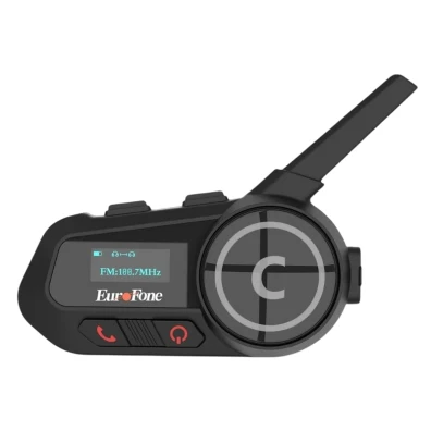 EuroFone S6-SC-B Full Duplex para 6 conductores - Intercomunicador para Motocicletas Avanzado