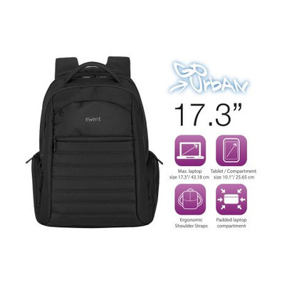 Ewent EW2528 Urban Mochila para Portátil 17.3'' Negro