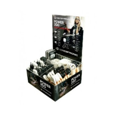 EXPOSITOR POWER2GO - Cargadores Cables Accesorios | Incluye 70 artículos