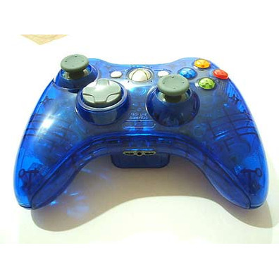 Fantasy 360 Wireless Controller Case Crystal Blue Xbox 360