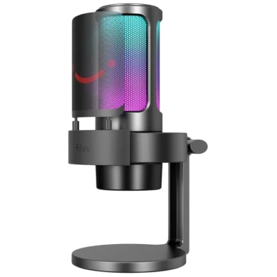 Fifine AmpliGame A8 RGB Micrófono USB Tipo C para PC - Grabación y Transmisión
