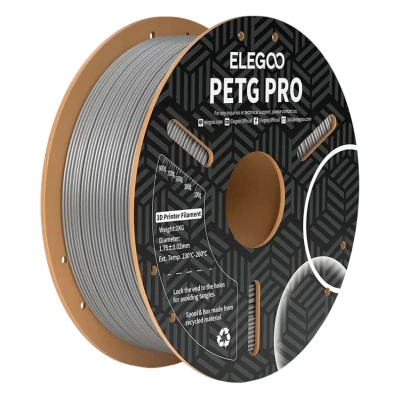 ELEGOO PETG Pro Gris - Filamento 1.75mm Bobina de 1kg para Impresoras 3D FDM