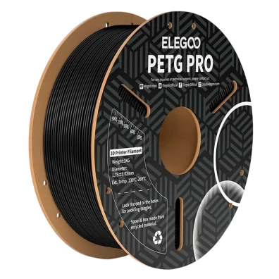 ELEGOO PETG Pro Negro 1.75mm - Filamento para Impresoras 3D FDM, Bobina 1kg