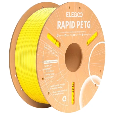 ELEGOO Filamento 3D PETG Amarillo para Impresoras FDM - Bobina 1kg, 1.75mm