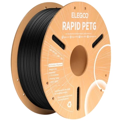 ELEGOO Rapid PETG Negro 1.75mm - Filamento para Impresoras 3D FDM de 1kg
