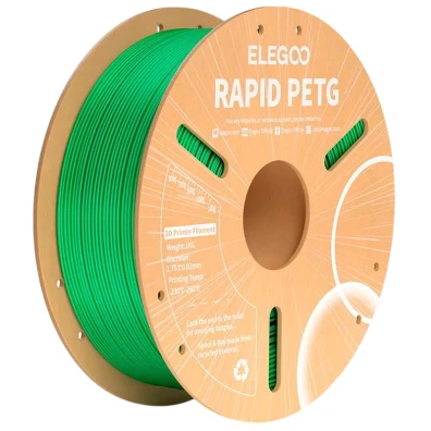 ELEGOO Filamento PETG 1.75mm Verde para Impresoras 3D FDM - Bobina de 1kg