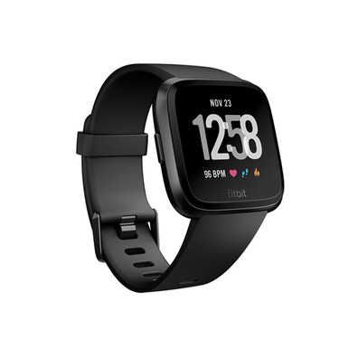 Fitbit versa smartwatch aluminio negro/ negro