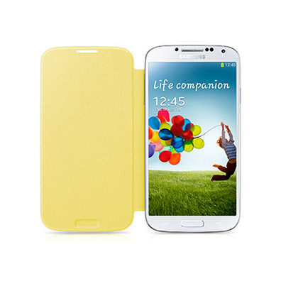 Funda tipo libro para Samsung Galaxy S4 Mini Amarilla