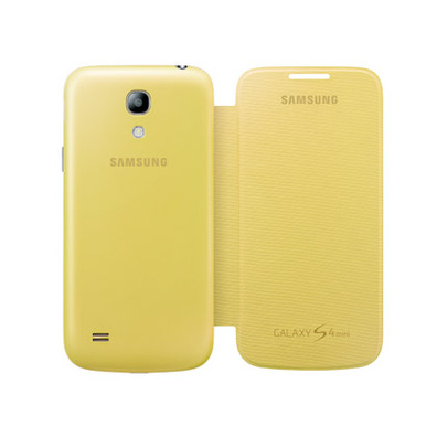 Funda tipo libro para Samsung Galaxy S4 Mini Amarilla