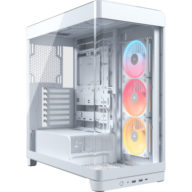 CAJA SEMITORRE CORSAIR ATX FRAME 4500X LX-R RGB TG BLANCO
