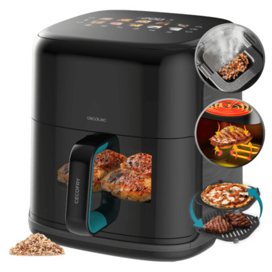 Freidora De Aire Sin Aceite - 6,5l - Plancha - Grill - Doble Resistencia - Ahumador Integrado