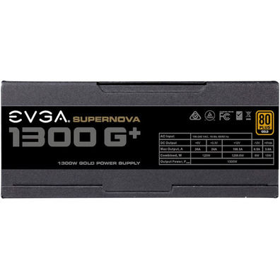 Fuente de Alimentación EVGA 1300 G+ Supernova/1300W 80 Plus Gold