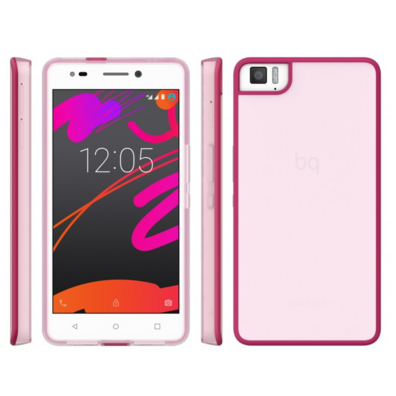 Funda Aquaris M5.5 Rosa Gummy