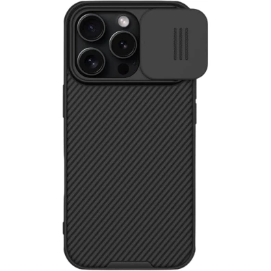 Funda magnética negra Nillkin CamShield Pro para Apple iPhone 16 Pro