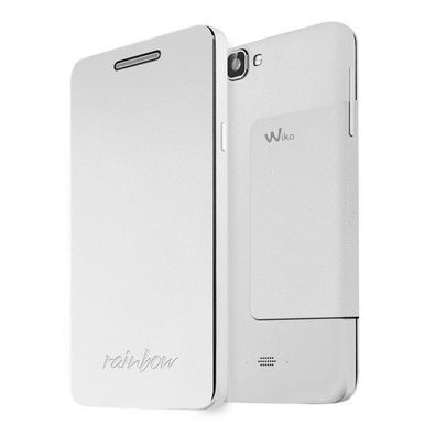 Funda para Wiko Rainbow con Tapa Blanco