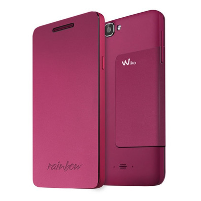 Funda para Wiko Rainbow con Tapa Rojo