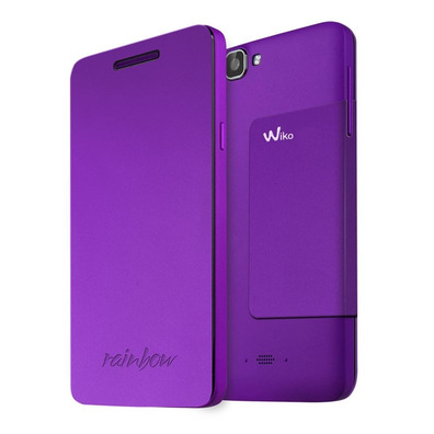 Funda para Wiko Rainbow con Tapa Violeta