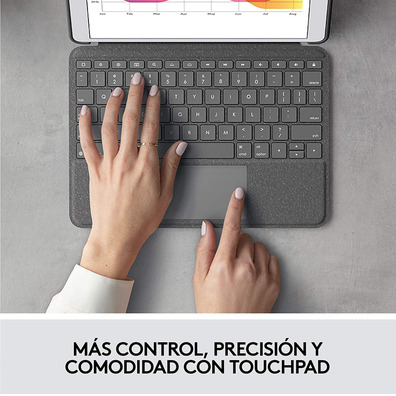 Funda con Teclado Logitech Combo Touch iPad (7ª y 8ª Gen) 10.2" Gris