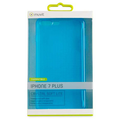 Funda Crystal Soft Lite Azul Ultrafina iPhone 7 Plus Muvit