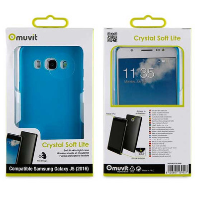 Funda Crystal Soft Lite Azul Ultrafina Samsung Galaxy J5 (2016) Muvit