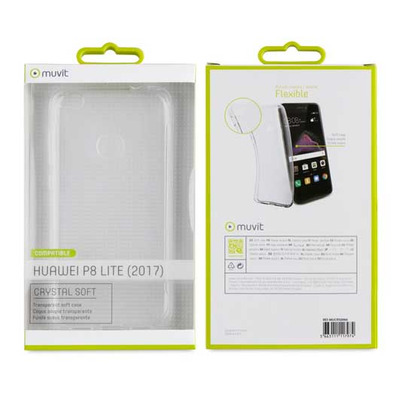 Funda Crystal Soft Transparente Huawei P8 Lite 2017 Muvit