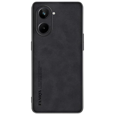 Funda de Cuero PU Realme 10 en Negro - Marca Crococase