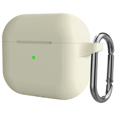 Funda de silicona con Mosquetón para Apple AirPods 3ª Gen Blanco - CROCOCASE