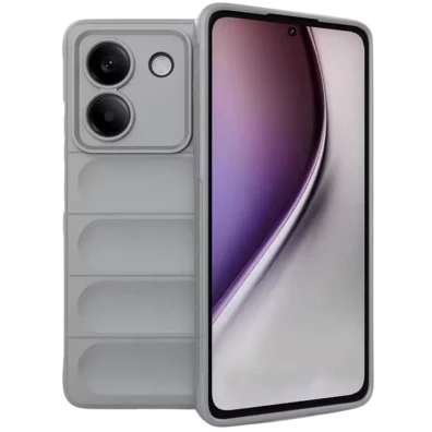 Funda de silicona Xiaomi Poco M7 Pro Wave Gris Claro