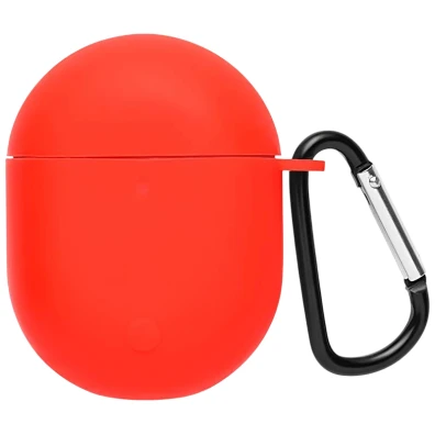 Funda de silicona con Mosquetón para Xiaomi Redmi Buds 3 Pro / POCO Buds Pro Rojo - CROCOCASE