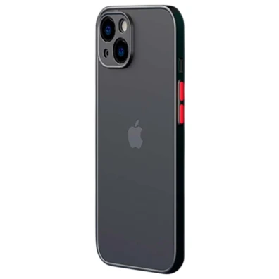 Funda iPhone 13 Negro+Rojo Dual Mate - CROCOCASE
