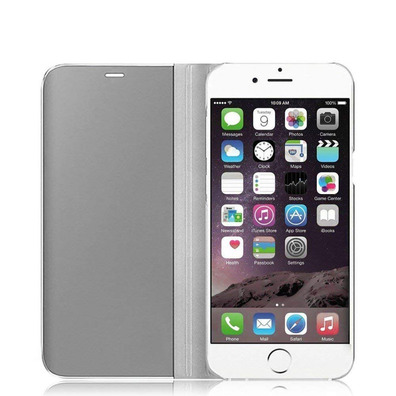 Funda Espejo Tipo Libro Para iPhone 7/8 Plata