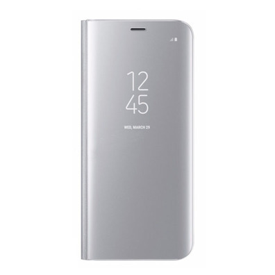 Funda Espejo Tipo Libro - Samsung Galaxy S9 Plata