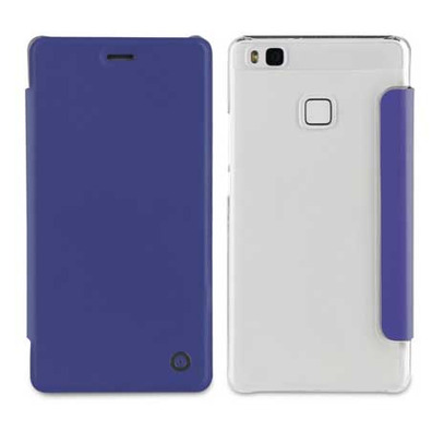 Funda Folio Azul parte Trasera Transparente Huawei P9 Lite Muvit